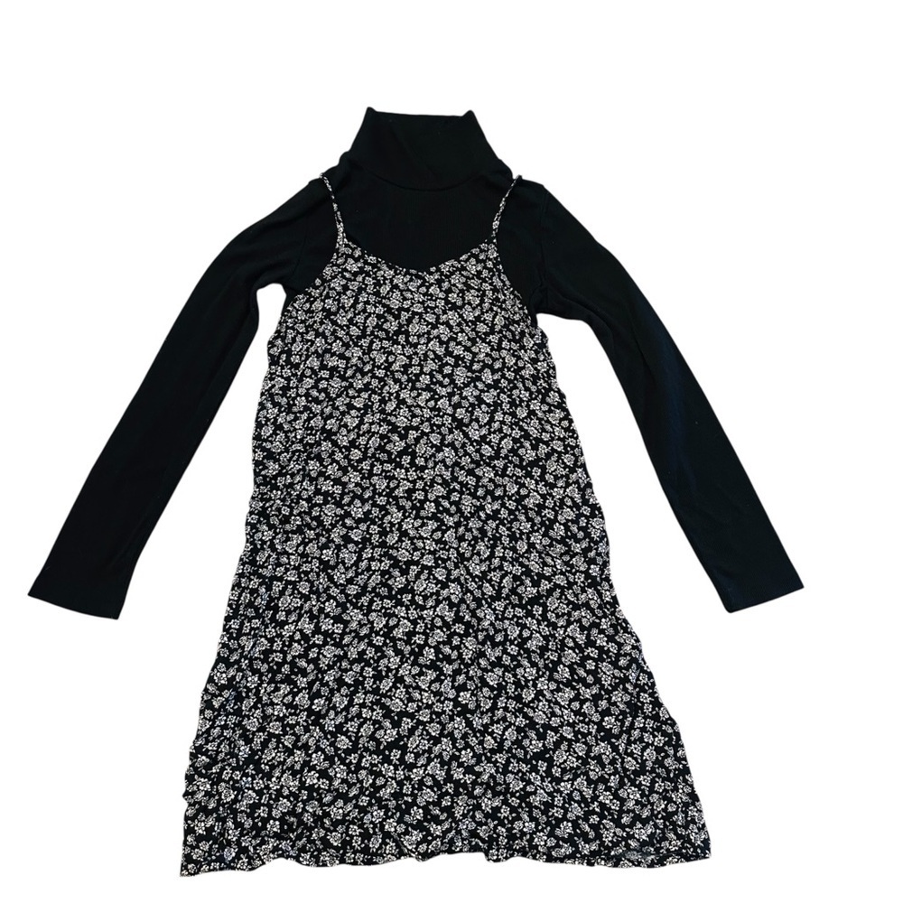 Art Class Flowered Dress w/turtle neck & sparkle ruffle tutu skirt Girl 10/12 - Picture 3 of 13